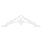Ekena Millwork Pitch Sellek Architectural Grade PVC Gable Pediment, 36"W x 10 1/2"H x 1"P (7/12) GPP036X011X100SLK - alternate 2
